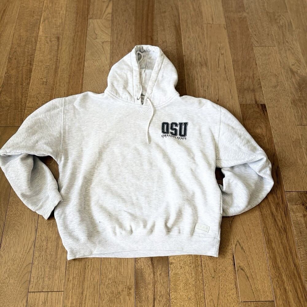 Vintage Gear For Sports Hoodie Small Gray Oregon State 90s V Stitch Boxy Crop